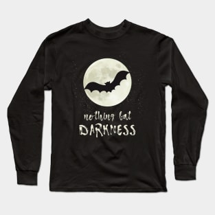 Halloween Saying with Bat Full Moon Horror Long Sleeve T-Shirt